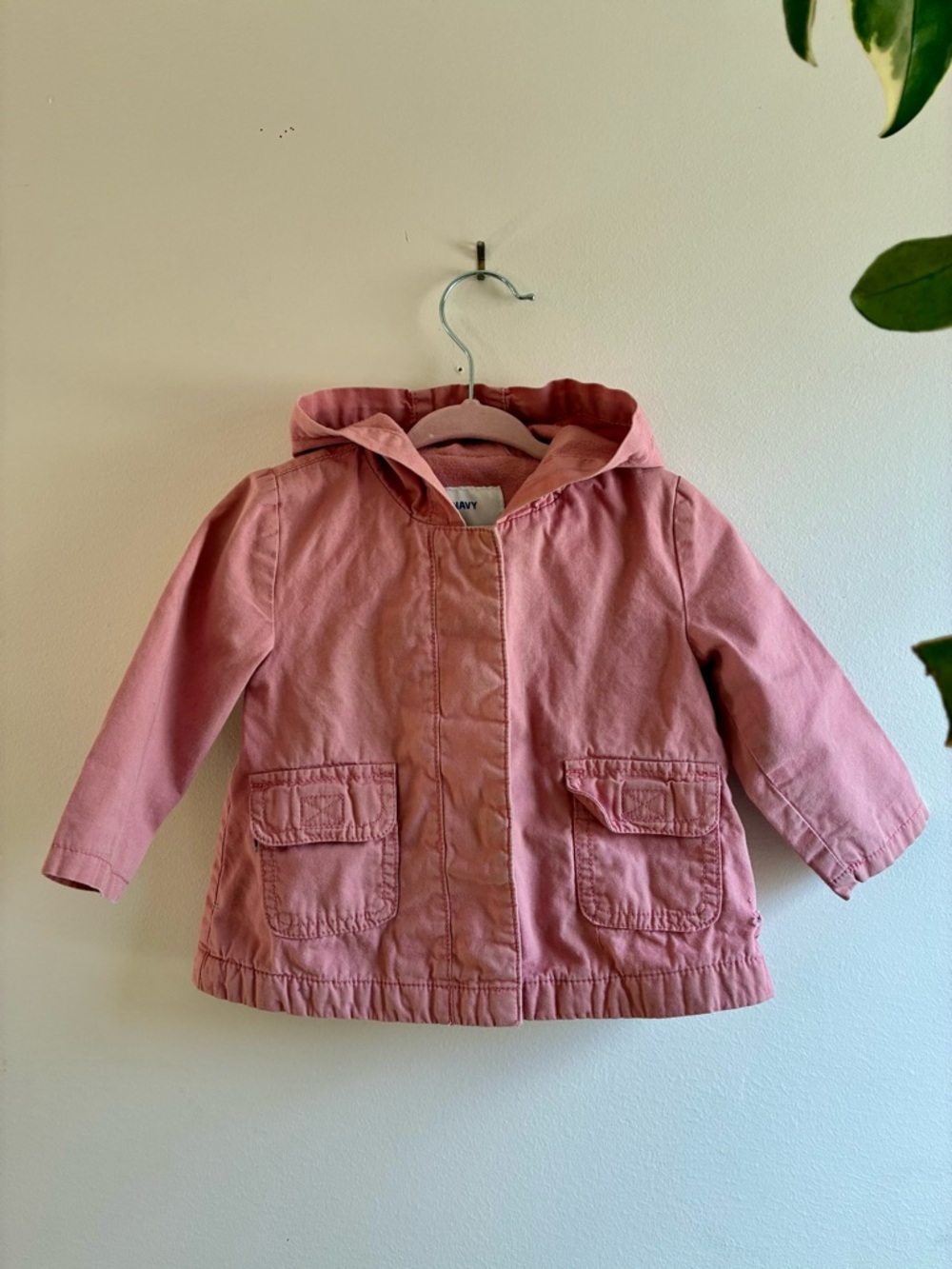 Old Navy Pink Hooded Baby Girl Light Jacket